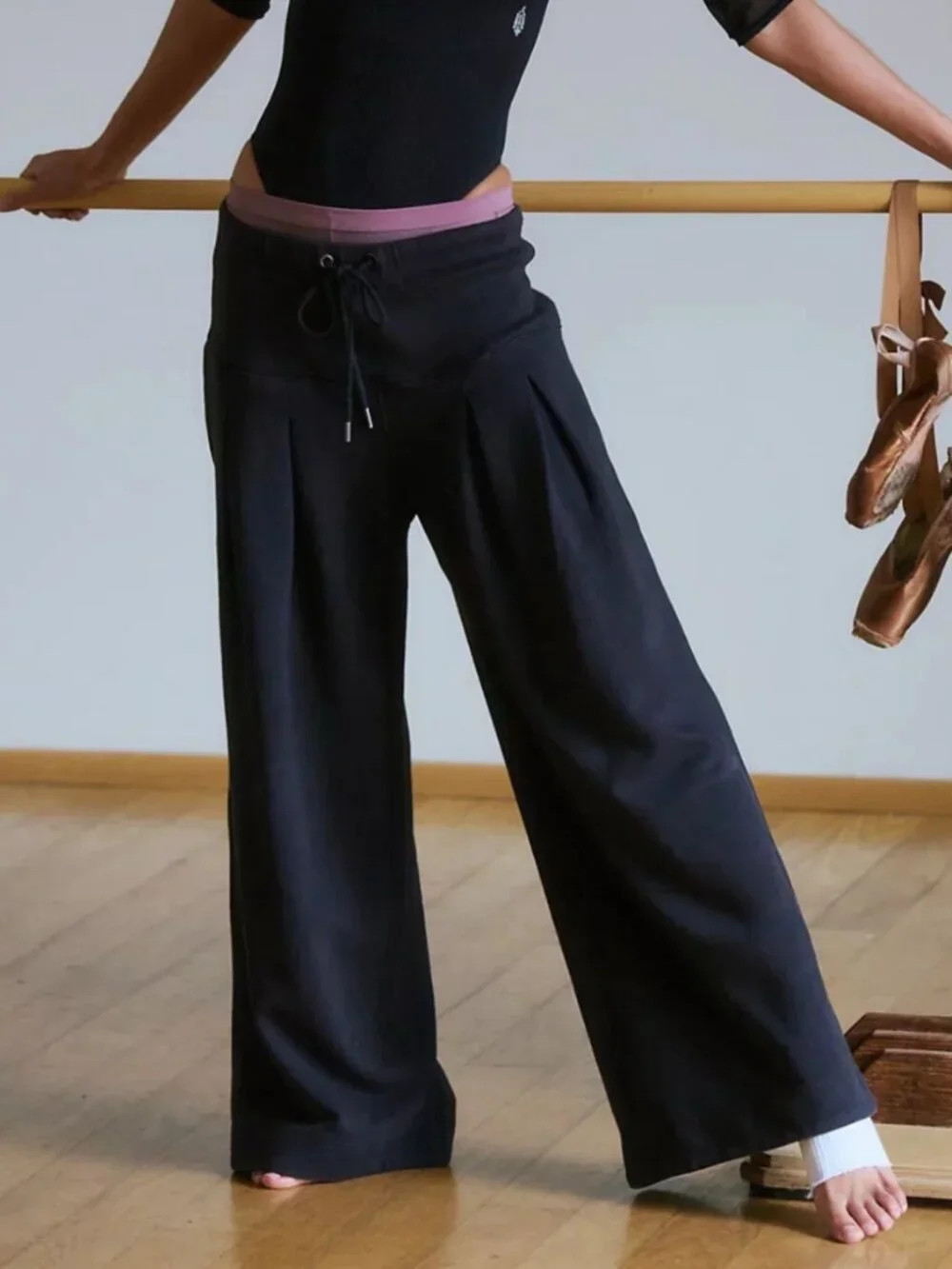 NWT Free People Studio Siren Wide-Leg Pants Black Small